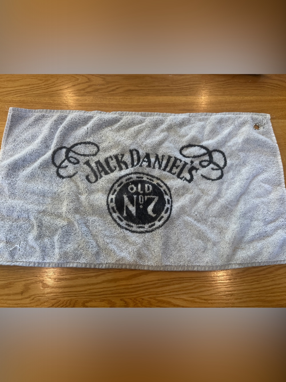 Vintage Jack Daniel’s Old No.7 Logo Golf Towel with Grommet